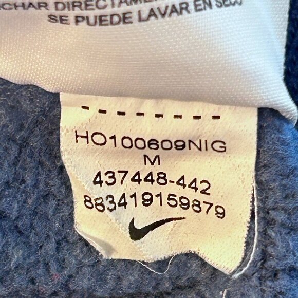 Jordan 13 Classic Cut Flint Blue Rare Pullover Hoodie Size M | Logo Hologram Y2K - Picture 9 of 13